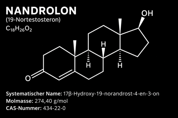 Structuurformule van nandrolon op de homepage van Drachensang Academy Nederland – Moleculaire opbouw van de anabole steroïde