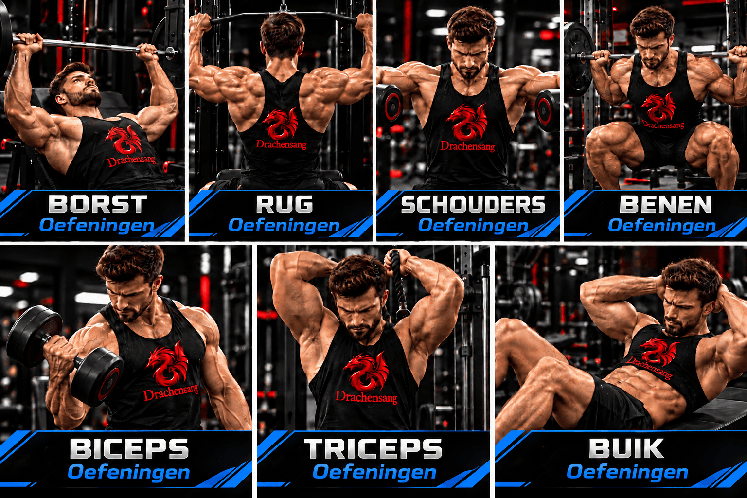 Trainingsoefeningen voor bodybuilding, spieropbouw en kracht – Drachensang Academy Nederland
